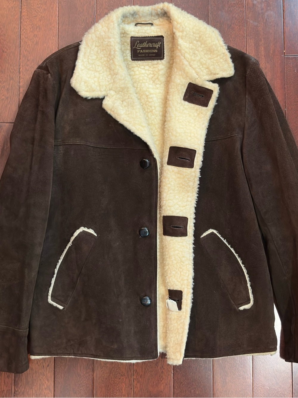 Men’s Brown Suede Shearling Jacket